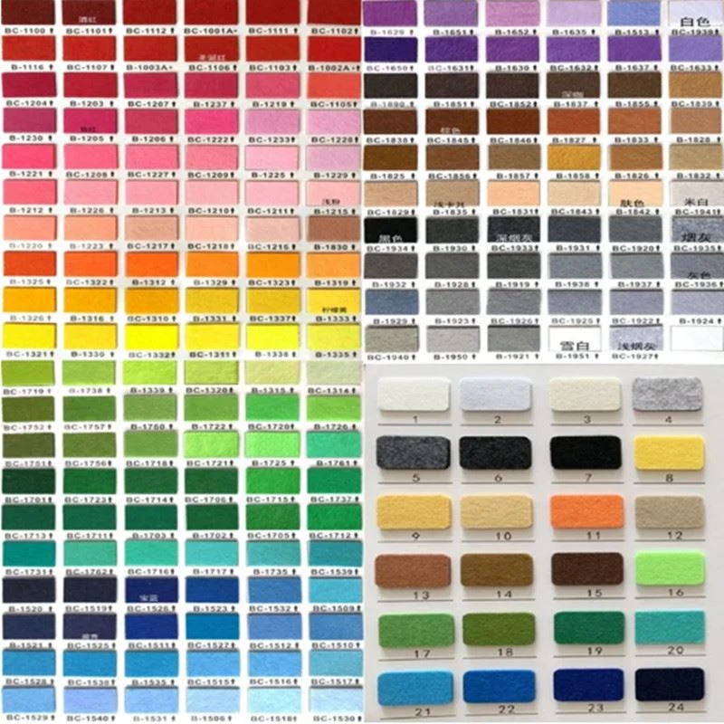 Polyester Needle Punched Felt Color Polyester Needle Punched Felt Color